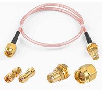 Vecys Cavo Coassiale RF da SMA Maschio a Femmina RG316 12"/30CM + 2 Kit di Adattatori SMA per Adattatore Wireless per il Potenziamento del Segnale Antenna del Router