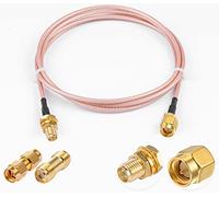 Vecys Cavo Coassiale RF da SMA Maschio a Femmina RG316 3ft/1M + 2 Kit di Adattatori SMA per Adattatore Wireless per il Potenziamento del Segnale Antenna del Router