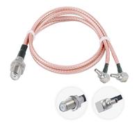Vecys Cavo da F Femmina a Doppio CRC9 Maschio Ad Angolo Retto Connettore RF Coassiale Cavo F Tipo Connettore Spliter Cavo 50 Ohm Bassa Perdita F a Doppio CRC9 Y Tipo RG316 11.8IN/30CM Cavo