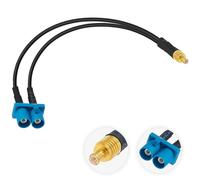 Vecys Cavo da MCX Maschio a Doppio Fakra Z Maschio Connettore 50 Ohm Cavo Coassiale Pigtail RG174 11.81IN/30CM MCX a Doppio Fakra Z Prolunga a Bassa Perdita Cavo Jumper (1 Pezzi)