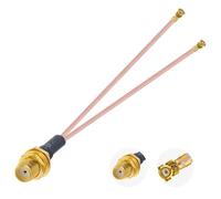 Vecys Cavo da SMA Femmina a Doppio U.F.L1 Femmina Connettore Coassiale RF U.F.L1 Cavo Jumper 50 Ohm a Bassa Perdita Y Tipo RG178 7.9IN/20CM