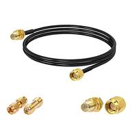 Vecys Cavo SMA Maschio a SMA Femmina Bulkhead RG174 Cavo Coassiale RF 3ft/1M + Kit di Adattatori SMA 2pcs per Adattatore wireless per il Potenziamento del Segnale dell'antenna del Router