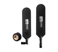 Vecys Dual Band WiFi 2.4GHz 5.8GHz Antenna 18dBi ad Alto Guadagno Omnidirezionale Glue Stick Antenna SMA Maschio Connettore Antenna per Router WiFi Scheda di Rete Wireless (Nero, 2 PCS)