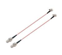 Vecys F Femmina a TS9 Maschio Ad Angolo Retto Cavo Coassiale RF 90 Gradi RG316 15 cm / 6 pollici per Router Antenna 2G 3G 4G TV HDTV DVB-T DVB-T2 (2 pcs)
