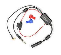 Vecys FM/AM DAB DAB + Amplificatore di Segnale Antenna per Auto Amplificatore Presa SMB a Connettore DIN Adattatore 12V Splitter Antenna Radio Digitale Amplificatore per Camion Car Audio Stereo DAB