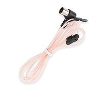 Vecys FM Radio Antenna Rosa Antenna per Interni FM Antenna T Tipo F Plug Adapter 2m Compatibile con il Ricevitore Stereo Amplificatore Casa Autoradio