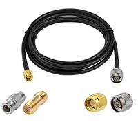 Vecys N Maschio a SMA Maschio Cavo Coassiale a Bassa Perdita RG58 9.9FT/3M + 2PCS N Kit Adattatore SMA per 3G 4G 5G LTE Antenna Ham Radio GPS WiFi