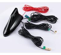 Vecys SMB Fakra Z Fakra B Adattatore RG174 Cavo 5M Antenna a Pinna Squalo DAB DAB + Sistema Navigazione GPS Autoradio Digitale Antenna Amplificata Ccombinata Radio Stereo Auto FM/AM Tetto