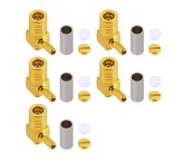 Vecys SMB Stecker Löten SMB Buchse rechtwinkliger Adapter 5 Stück Löten RG174 Kabel für Kabel DAB Antennen Car Digital Radios