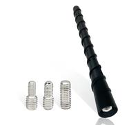 Vecys Universale Auto Antenna Tetto Antenna da 18,1 cm Antenna Auto FM/AM Sostitutiva con 3 Adattatori (M4, M5, M6) Asta Corta Adattatore Radio FM AM Sintonizzazione Nero