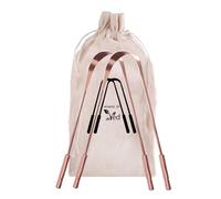 Ved Raschietto per lingua in rame puro al 100% con borsa da viaggio ecologica peck di 2, detergente per lingua in rame naturale, uso di una comoda impugnatura con buona presa.