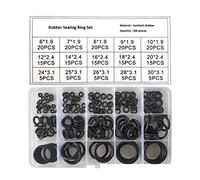 VEDA Set di 200 anelli a O con 15 diverse dimensioni in nitrile di tenuta, anelli a O neri, anelli di tenuta in gomma per miscelatori e sanitari