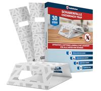 Veddelholzer XXL 2 in 1 trappola per scarafaggi divisibile con esca integrata Attrattivo 30 pezzi Trappola efficace contro tutti i tipi di scarafaggi Non tossica