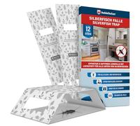 Veddelholzer XXL divisible silverfish trap with bait attractant, 12 pieces Effective sticky Traps Combat Silverfish and Paperfish Non tossico, odourless, ecologico amichevole, facile da usare