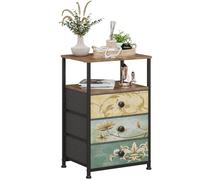 VEDECASA Comò con 3 cassetti e ripiano aperto, armadio con cassettiera, tavolo da trucco bohemio, armadio per la conservazione, comodino, tavolino per soggiorno e camera da letto, stabile struttura in