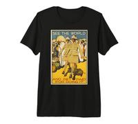 Vedere Il Mondo e Ottenere pagato per Farlo British Army Poster Maglietta Premium