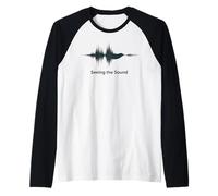 Vedere la frequenza della Forma d'onda Audio dell'uccello del Suono Maglia con Maniche Raglan