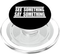 vedere qualcosa dire qualcosa in bianco PopSockets PopGrip per MagSafe