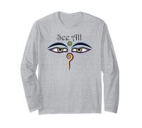 Vedi Tutto Occhi di Buddha Maglia a Manica