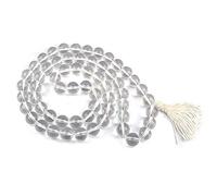 Vediknectar® Collana da donna in cristallo Mala Mala Feng Shui Ameythst pietre Reiki Mala collana di cristallo perline rotonde preghiera Mala tibetano buddista Mala decorazione spirituale portafortuna