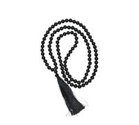 Vediknectar® Collana da donna in cristallo Mala Mala Feng Shui Ameythst pietre Reiki Mala collana di cristallo perline rotonde preghiera Mala tibetano buddista Mala decorazione spirituale portafortuna