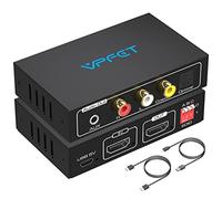 VEDINDUST Estrattore Audio HDMI 4K Convertitore a Coassiale Optical SPDIF Toslink L R con 3.5mm Stereo Supporto HDCP 3D DTS PCM EDID HDTV PS4 Blu ray DVD Amplificatore