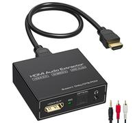 VEDINDUST HDMI ARC Audio Extractor Estrattore 4K@60Hz La porta di uscita HDMI supporta la funzione ARC Optical SPDIF TOSLINK e interfaccia audio stereo da 3,5 mm, supporta i formati LPCM 7.1/DTS/DSD