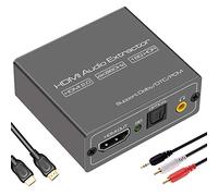 VEDINDUST HDMI Audio Extractor 4K60Hz Estrattore a Toslink Ottica con 3.5mm Stereo Supporto HDR10 18GPBS Digital DTS PCM per PS4 PS5 Blu-ray DVD Xbox TV PC