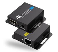 VEDINDUST HDMI Extender 4K30HZ 40M 131FT Ethernet Over Cat5e6 7 Auf RJ45 Supporto 4k1080P 3D POC EDID Solo bisogno di alimentazione TX per lavoro