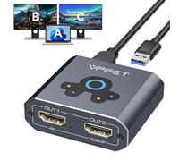 VEDINDUST HDMI Splitter Extend 4K @ 60Hz HDMI a Dual HDMI Adapter supporta Mirror ed Extend compatibile con Windows XP/7/8/10/11 e sistemi macOS adatti per monitor TV e proiettori
