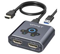 VEDINDUST Splitter HDMI Extend 4K @60Hz a Dual HDMI Adattatore Supporto Mirror o Extend compatibile con Windows XP/7/8/10/11 e macOS, adatto per monitor, TV, proiettori
