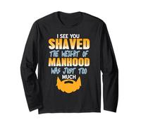 Vedo Che Ti Sei Rasato ironia Barba Maschile Maglia a Manica