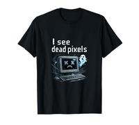 Vedo Dead Pixels Data Science Glitch Ghost Graphic Maglietta
