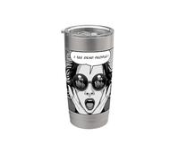 Vedo i morti Pop Art emo Goth Girl Bicchiere termico in acciaio inox doppia parete