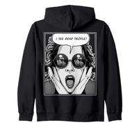 Vedo i Morti Pop Art Emo Goth Girl Felpa con Cappuccio
