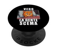 Vedo la gente scema. Parodia per chi è circondato da idioti PopSockets PopGrip Adesivo