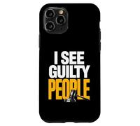Vedo persone colpevoli avvocato giudice giustizia legale umorismo amico Custodia per iPhone 11 Pro