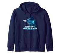 Vedo Proprio Attraverso Te ecografo Tecnico ad ultrasuoni Felpa con Cappuccio