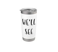 Vedremo Funny Idea White Lie Party Bicchiere termico in acciaio inox doppia parete