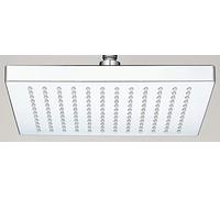 VeeBath Alpha Square - Soffione doccia fisso a pioggia, 20,3 cm, connettore a sfera da 1/2"