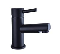 VeeBath Delta - Miscelatore monocomando per lavabo, finitura nera opaca, ingresso G1/2", monocomando, bordo arrotondato, design moderno, rubinetto per lavabo e bagno