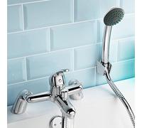 VeeBath ValueBaths Perth moderno rubinetto miscelatore vasca per bagno a leva singola per doccia cromato con ricevitore a parete Staffa