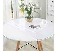VeeCano Tovaglia rotonda trasparente da 106,7 cm, in vinile, per cucina, sala da pranzo, mobili in legno, lavabile, 1,5 mm di spessore