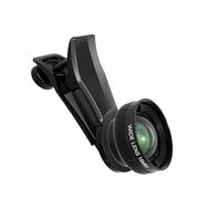 Veedzoens Obiettivo grandangolare 0,75X per smartphone iPhone e Android, compatibile con gabbia per telefono SmallRig NEEWER, con clip universale per obiettivo da 17 mm e borsa portatile nera