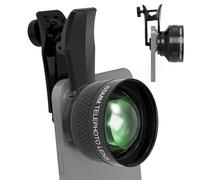 Veedzoens Teleobiettivo da 65 mm per smartphone iPhone e Android, con filettatura da 17 mm, clip universale per obiettivo del telefono e borsa portatile, compatibile con SmallRig e NEEWER Phone Cage