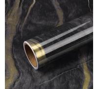 VEELIKE Carta Adesiva Marmo Nero Oro Vintage Carta da Parati Effetto Marmo Nera Pellicola Autoadesiva per Cucina Lavabile Pellicola Adesiva Effetto Marmo Rivestimento Parete Bagno Soggiorno 40cmx300cm