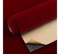 VEELIKE Carta da Parati Velluto Rosso Scuro Vintage Carta Adesiva Rossa Pellicola Autoadesiva Mobili Pellicola Adesiva Decorativa Scatola di Gioielli Armadio Cassetto Soggiorno Cameretta 40cm x 300cm