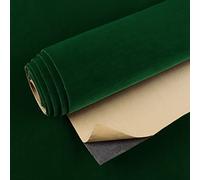 VEELIKE Carta da Parati Velluto Verde Scuro Vintage Carta Adesiva Verde Pellicola Adesiva Decorativa Scatola di Gioielli Rotolo Adesivo per Mobili Armadio Cassetto Camera Letto Soggiorno 40cmx300cm