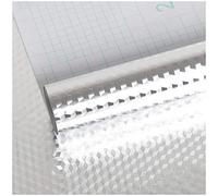 VEELIKE Lamiera Effetto Alluminio Fogli Effetto Di Alluminio Impermeabile Mosaico Carta Da Parati Alluminio Cucina Pellicola Protettiva Autoadesiva Pellicola Adesiva Argento Per Mobili 40cm x 300cm