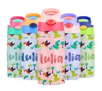 VEELU Borraccia Termica Bambini Personalizzata, Borraccia Personalizzata con Nome Senza BPA, Borraccia Termica Personalizzabile a Prova di perdite Ideale per Scuola, Sport, Casa e Attività all'aperto